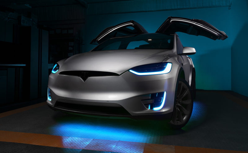 Tesla Model X Headlight & Fog Light DRL Upgrade Kit - ORACLE Lighting - Dynamic ColorSHIFT - Dynamic ColorSHIFT - `16-`21